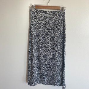 Brandy Melville Blue Cheetah Midi skirt